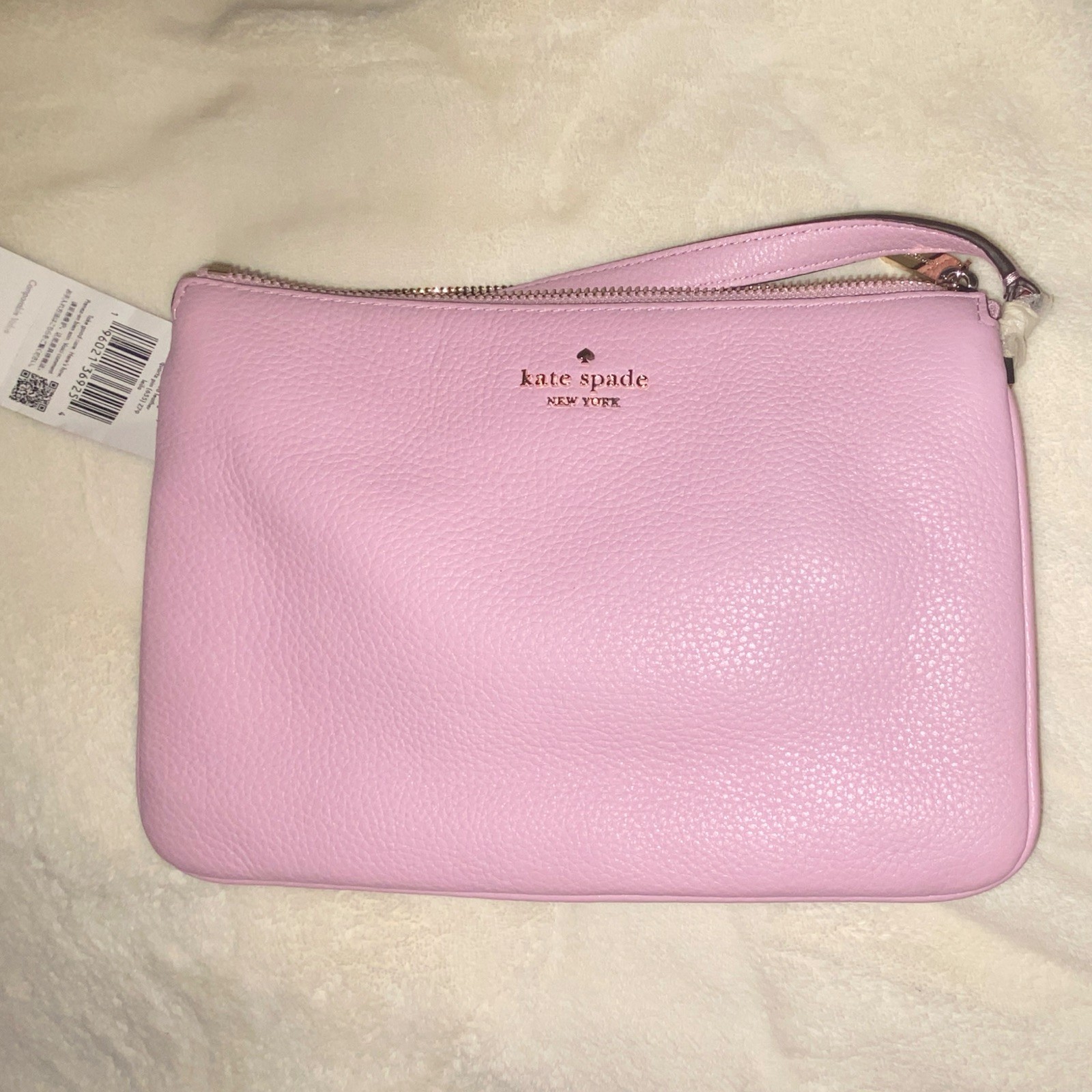 New Kate Spade Leila Pebble Leather Triple Gusset Crossbody Quartz Pink New Kate Spade Leila Pebble Leather Triple Gusset Crossbody Quartz Pink