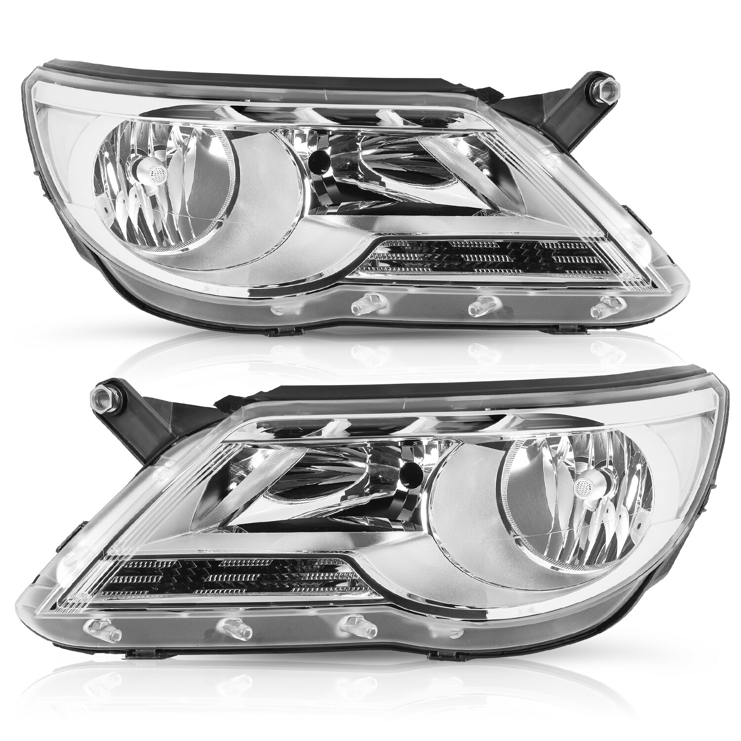 For 2009-2011 Volkswagen Tiguan SUV Headlight Headlamp Halogen Left+Right Side