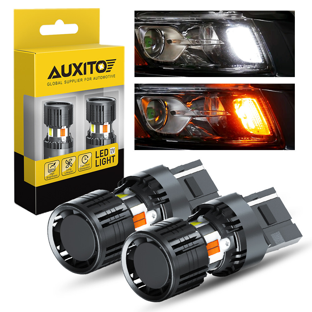 No Hyper Flash 7443 7444NA Switchback LED Turn Signal Parking Lights Bulbs EOA