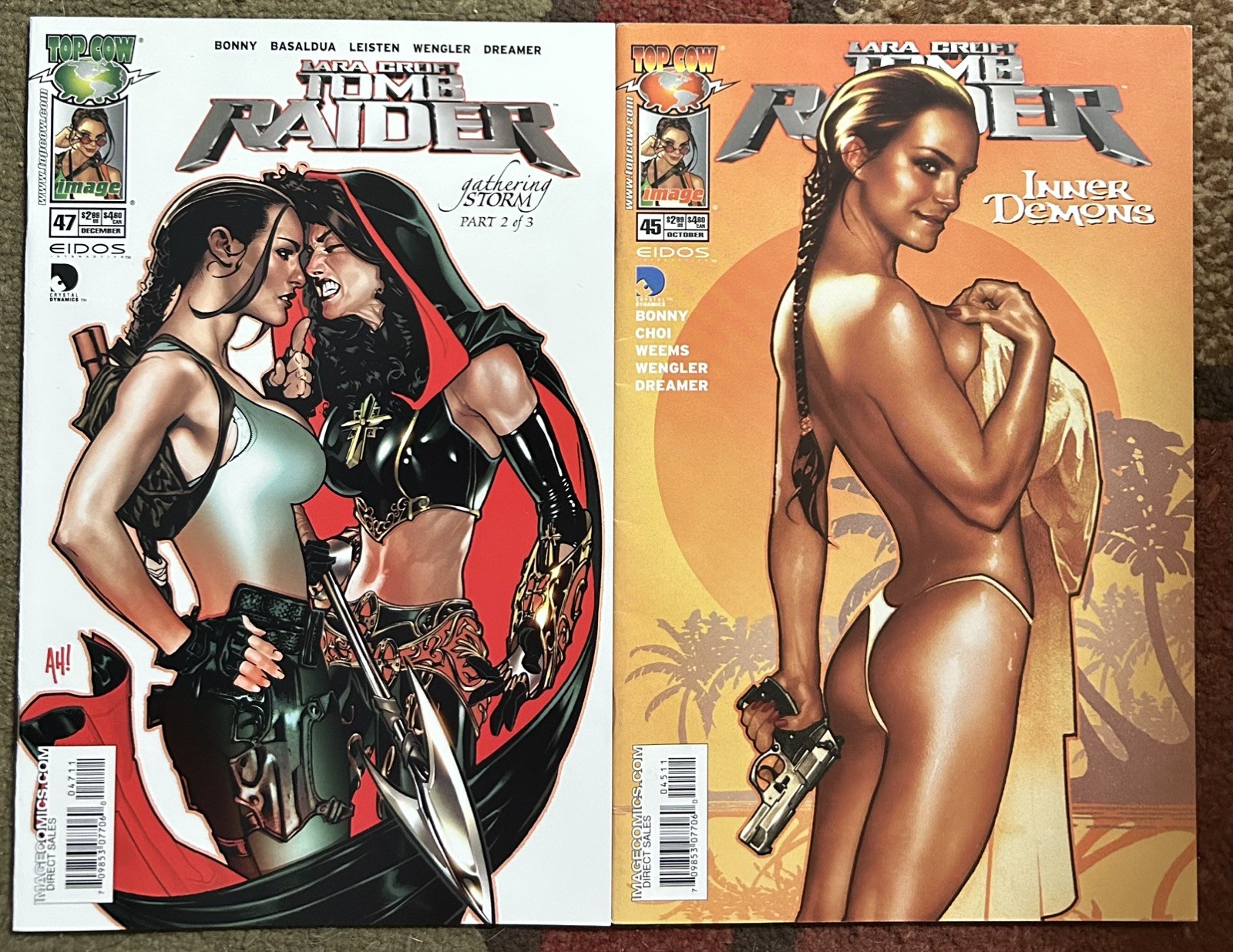 Tomb Raider (Image/Top Cow) 45 (VG/VG+), 47 (VF+) Adam Hughes (2004) GGA HTF