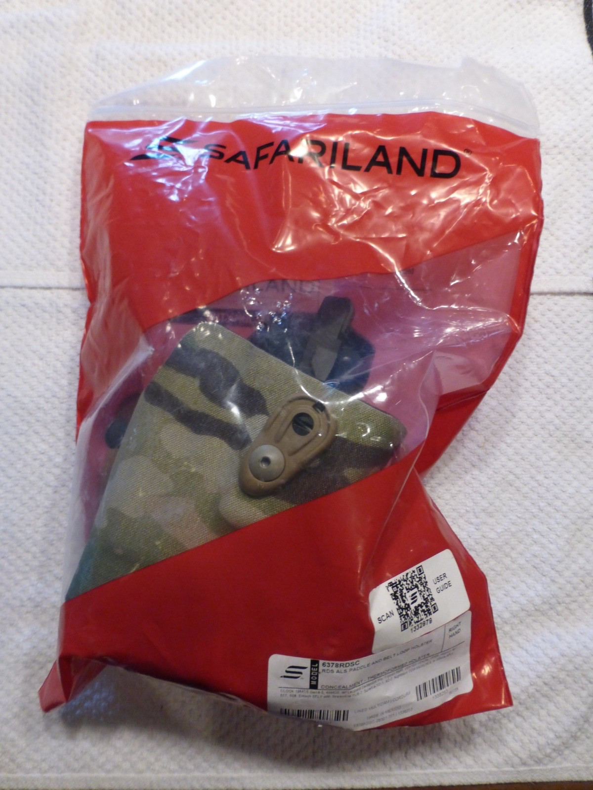 Safariland 6378RDSC Glock 19 MOS OWB RDSC Camo Paddle RH Holster, 28327-701 #33 Safariland 6378RDSC Glock 19 MOS OWB RDSC Camo Paddle RH Holster, 28327-701 #33
