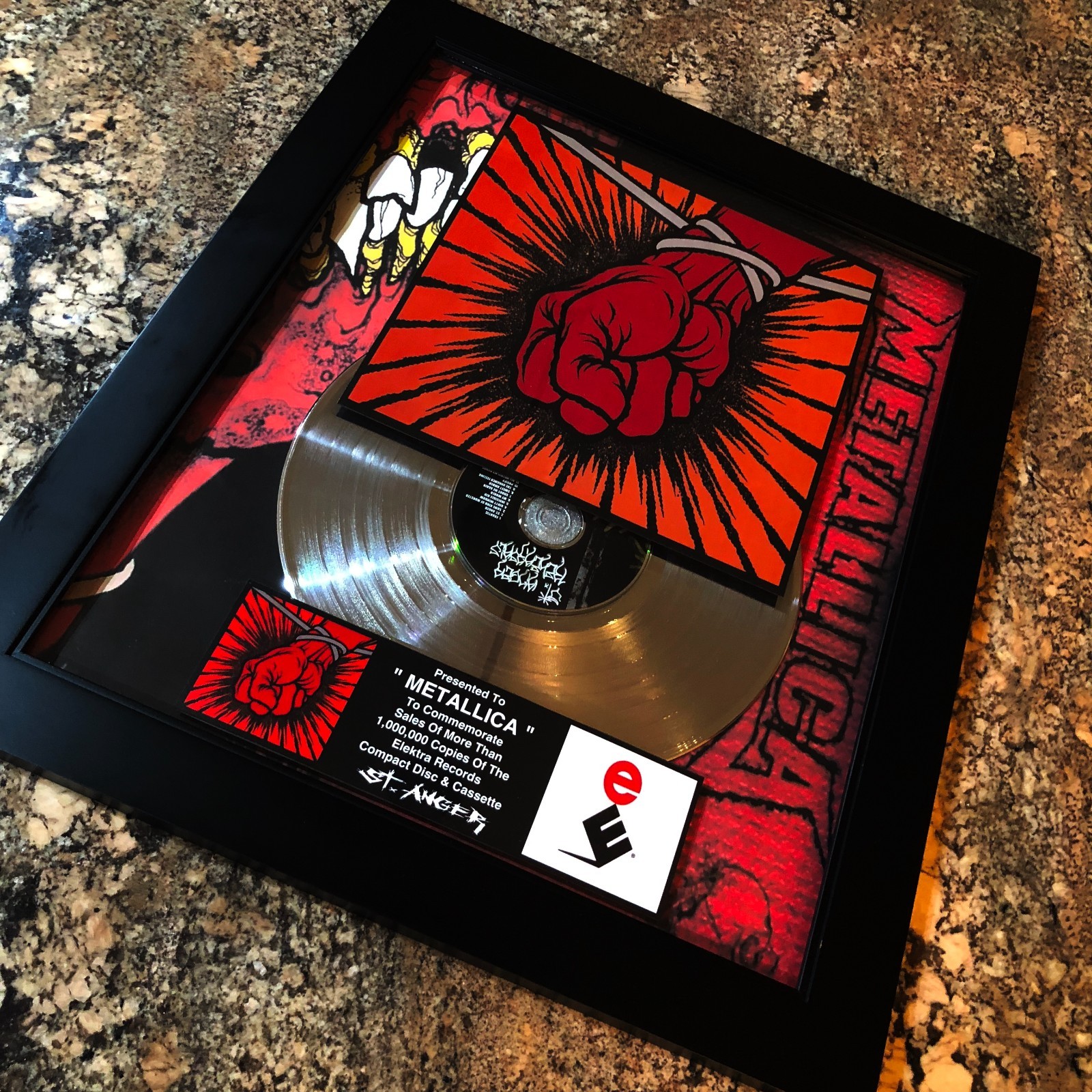 METALLICA ( St. Anger ) Platinum Music Award Vinyl LP Record CD
