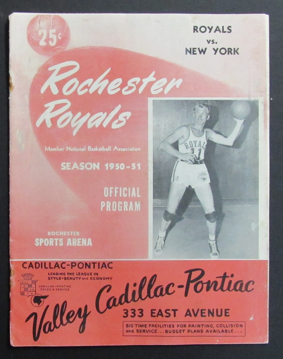 Vintage 1950-51 Basketball Program Rochester Royals vs. New York Knicks 198298 Vintage 1950-51 Basketball Program Rochester Royals vs. New York Knicks 198298