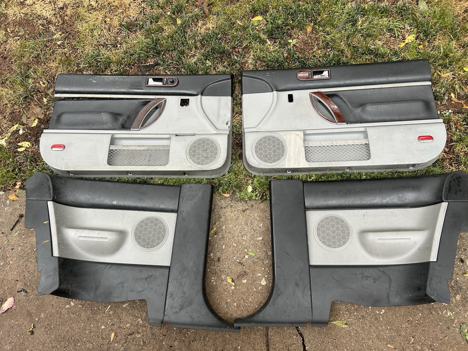 1998-2010 VW NEW BEETLE COUPE FRONT & REAR DOOR PANELS BLACK GRAY CARDS FULL SET 1998-2010 VW NEW BEETLE COUPE FRONT & REAR DOOR PANELS BLACK GRAY CARDS FULL SET