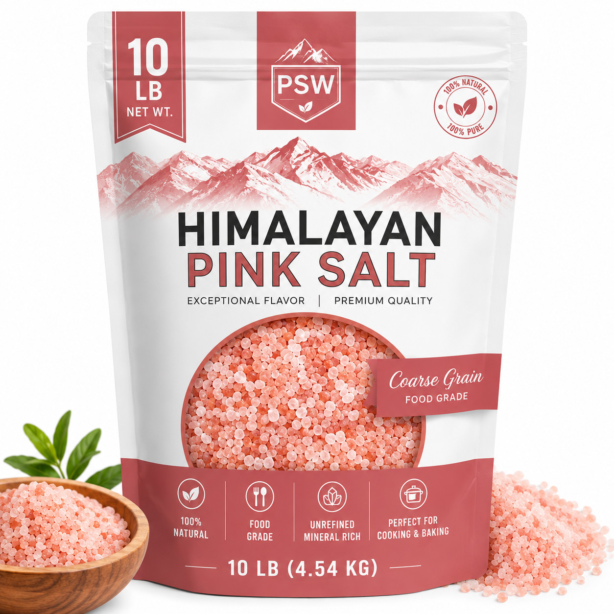 Himalayan Pink Salt Coarse Grain Food Grade Bulk | Choose 5 LB to 55 LB