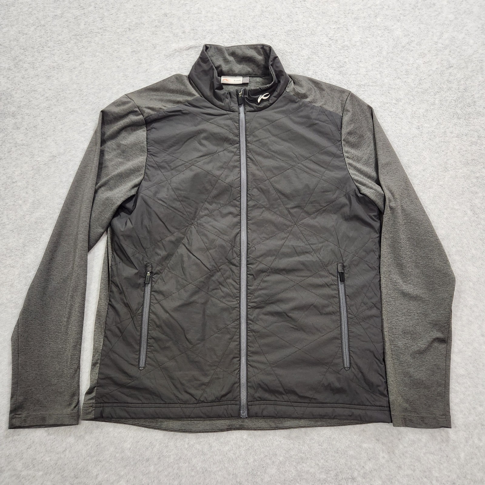Kjus Jacket Mens Large Gray Full Zip Retention Performance Golf Travel Athletic Kjus Jacket Mens Large Gray Full Zip Retention Performance Golf Travel Athletic
