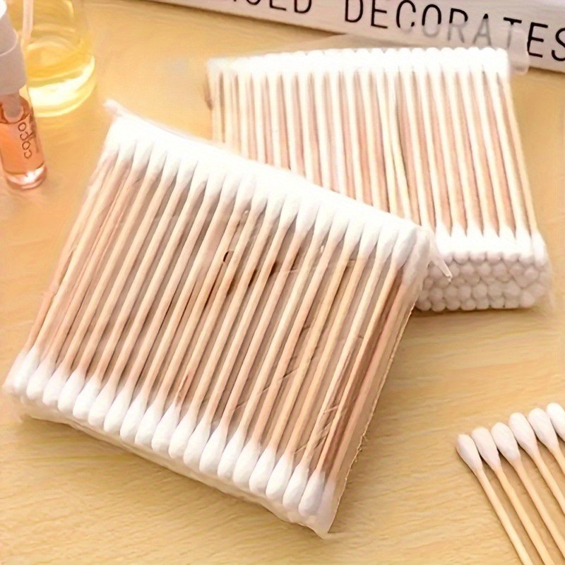 100Pcs Pure Cotton Swabs, Soft Disposable Applicators for Face, Ears & Makeup 100Pcs Pure Cotton Swabs, Soft Disposable Applicators for Face, Ears & Makeup
