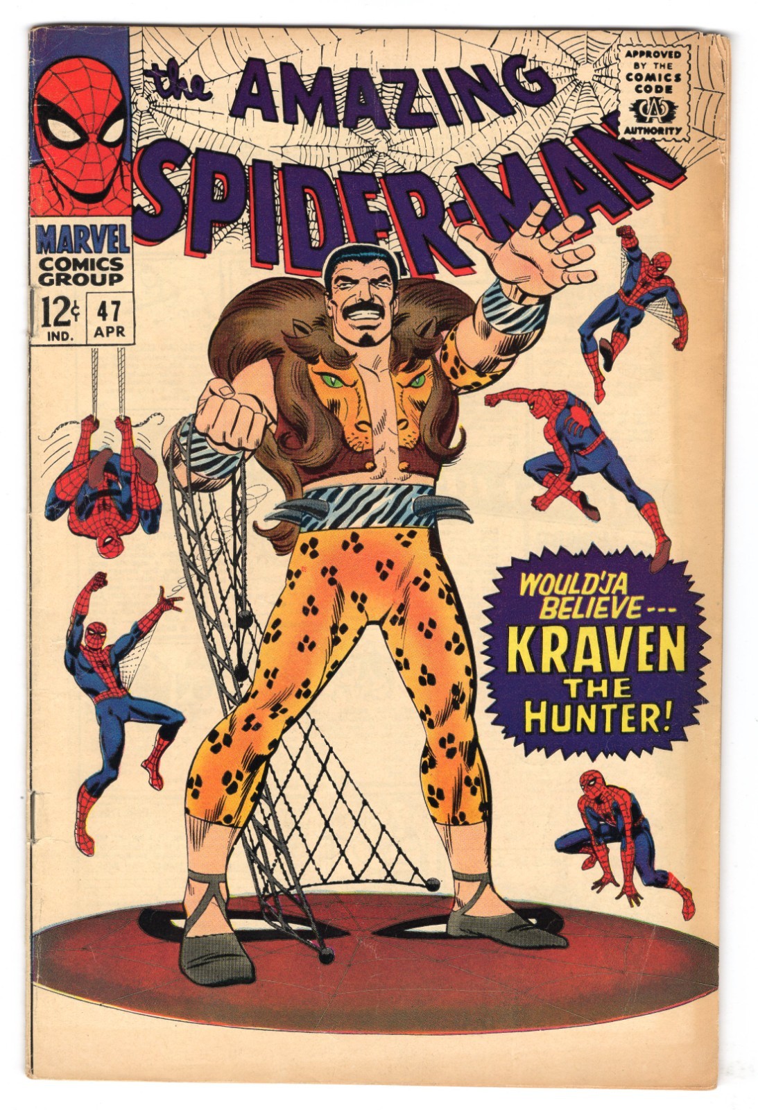Amazing Spider-Man 47 1967 Marvel Comics VG+ 4.5 5th App Kraven Mary Jane