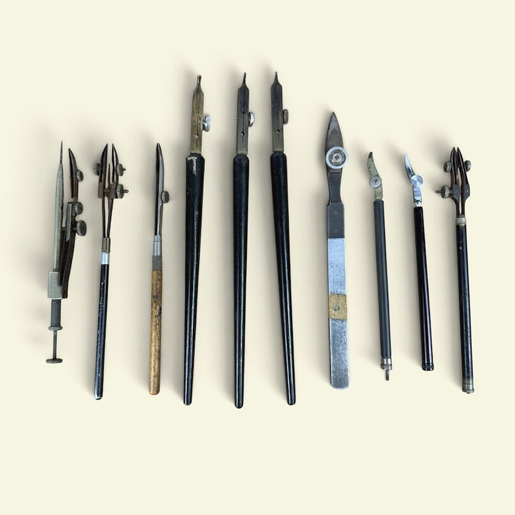 Vintage KERN SWISS Art Brown Drafting Ruling Pen Lot Technical Drawing Tools Ink Vintage KERN SWISS Art Brown Drafting Ruling Pen Lot Technical Drawing Tools Ink