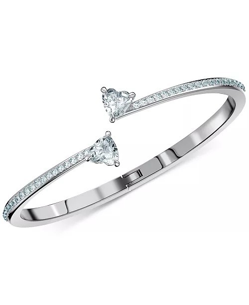 Swarovski Mesmera Bangle Heart White Rhodium Plated Bracelet 5535354 Size Small Swarovski Mesmera Bangle Heart White Rhodium Plated Bracelet 5535354 Size Small