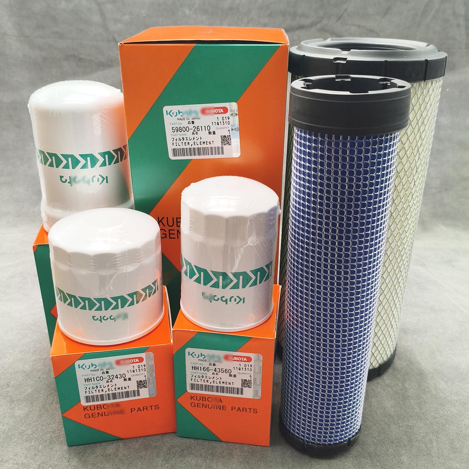 New Complete Filter Service Kit for Kubota SVL75 SVL75-2 HST (SN 26157 & Below)