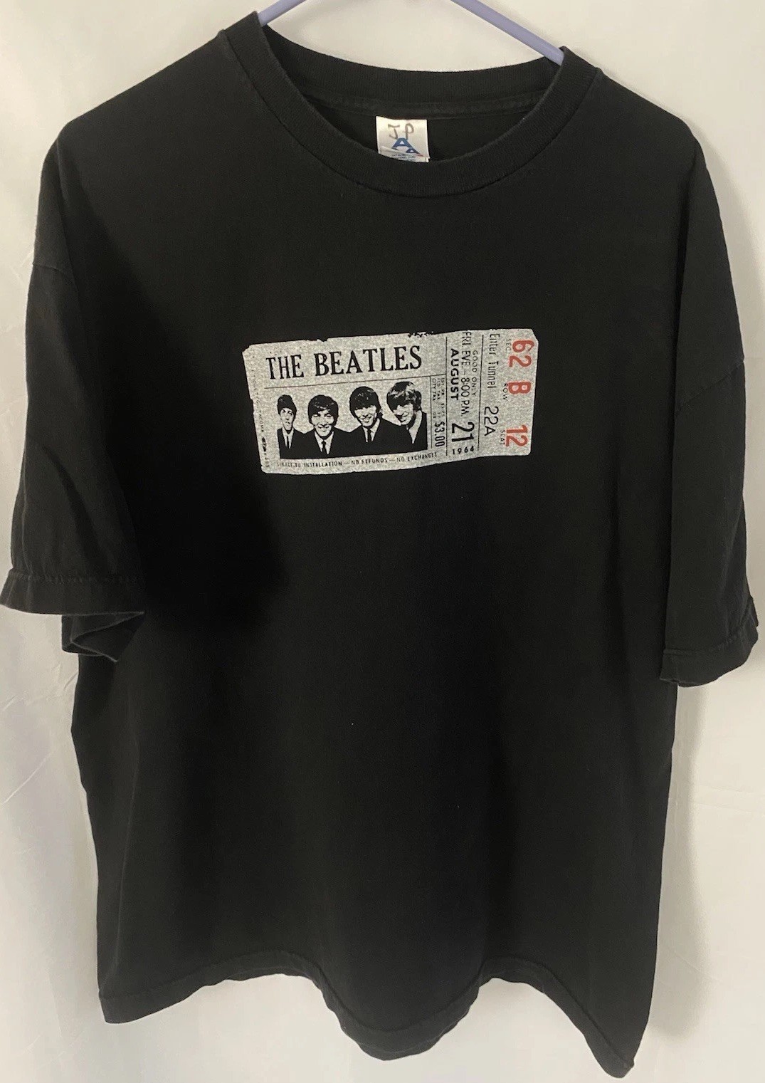 Vtg The Beatles T Shirt Concert Stub August 21 1964 Seattle Coliseum Washington