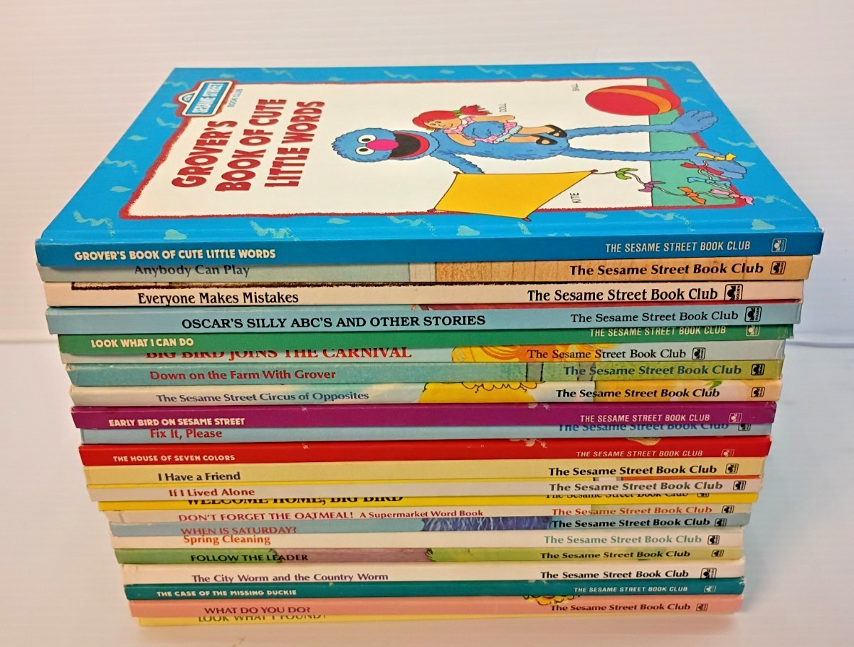 Lot Of 22 Vintage Sesame Street Book Club Hardcover Books 1980's 90's Lot Of 22 Vintage Sesame Street Book Club Hardcover Books 1980's 90's