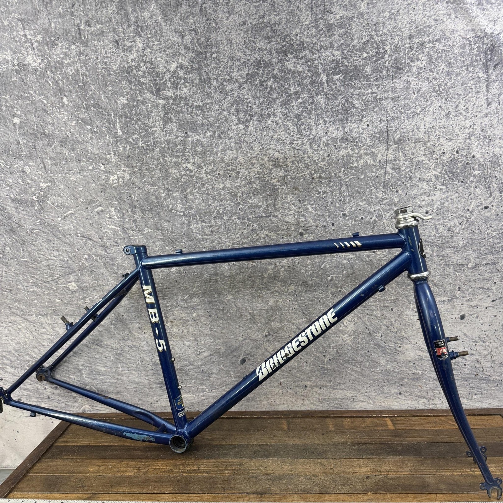Vintage Bridgestone MB-5 Frame 17in MTB Blue Tange MB5 CRMO 26in 126mm Cafe