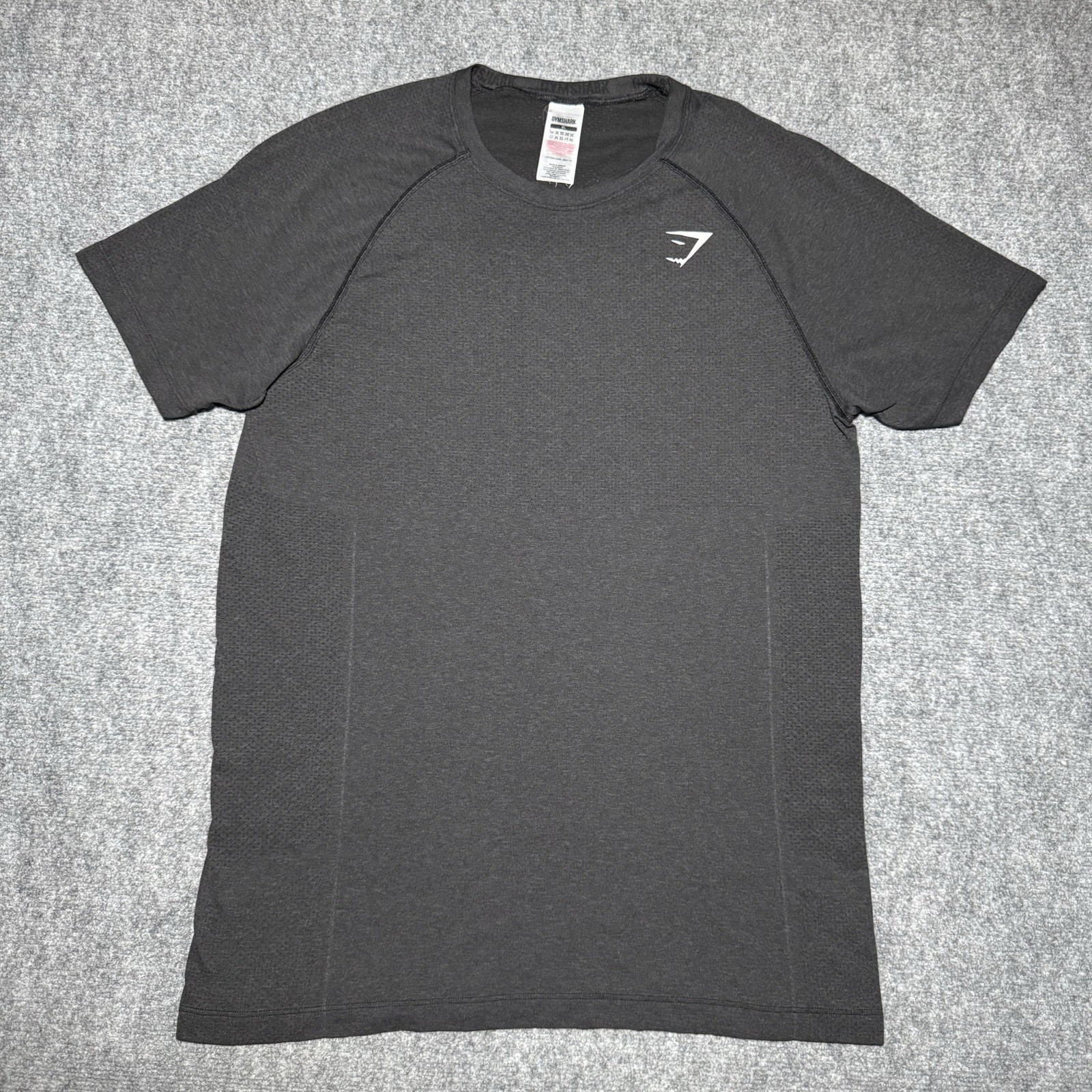 Gymshark Vital Seamless Crewneck Shirt Mesh Breathable Men Size XL Logo Black