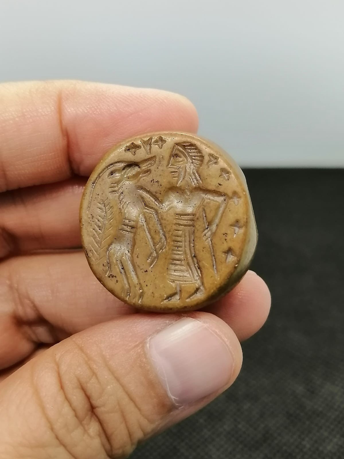 Roman Old Jasper Intaglio Seal Stone Rare Stamp Bead Roman Old Jasper Intaglio Seal Stone Rare Stamp Bead