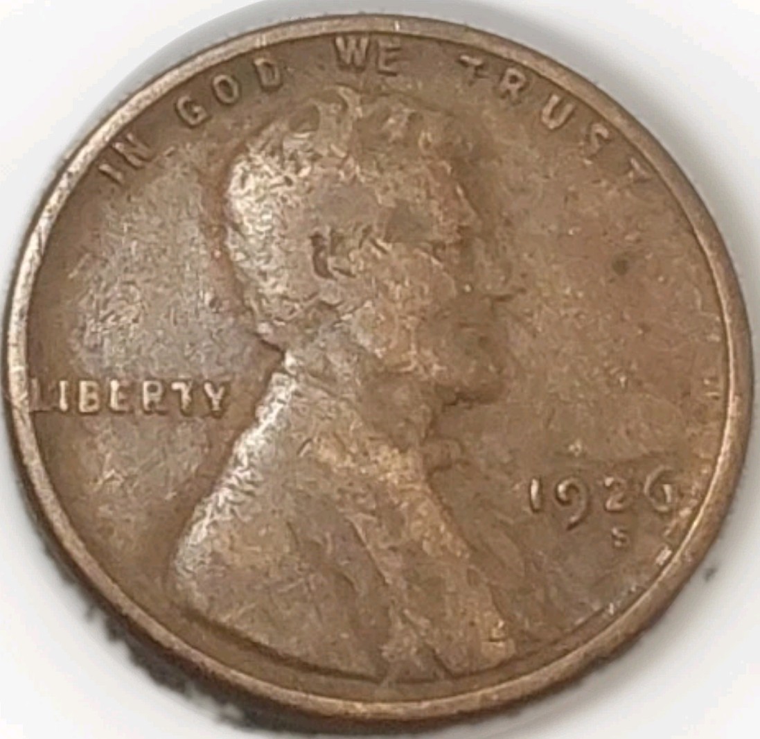 1926-S Lincoln Wheat Cent Penny Lightly Circulated Very Good Coin Free Post 1926-S Lincoln Wheat Cent Penny Lightly Circulated Very Good Coin Free Post