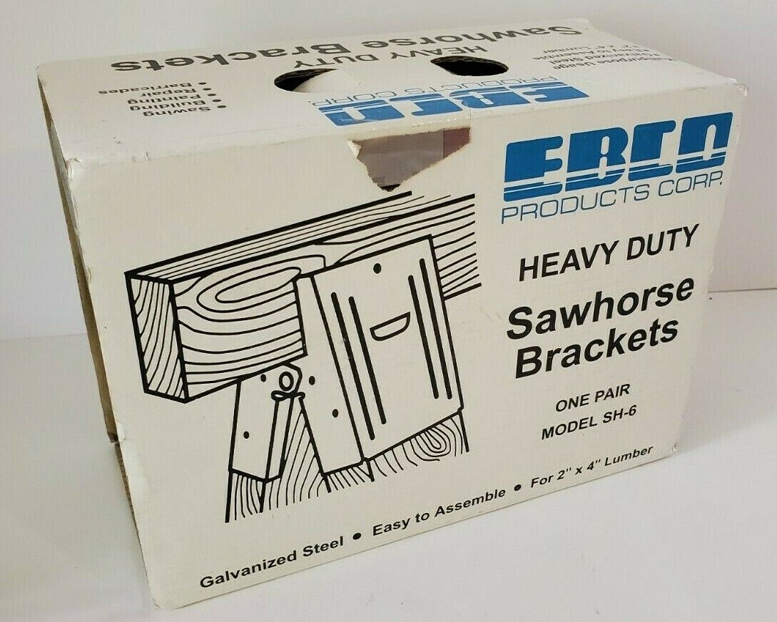 EBCO Heavy Duty Sawhorse Brackets model SH-6 Galvanized Steel, for 2\