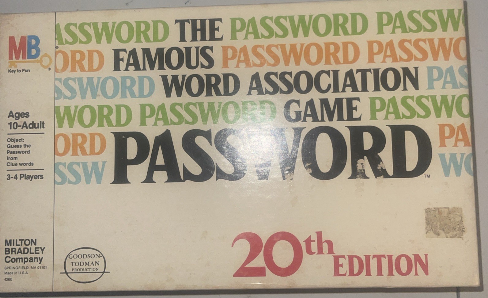 1978 PASSWORD 20th Edition Board Game.  SEALED = RARE.  BOGO 50%