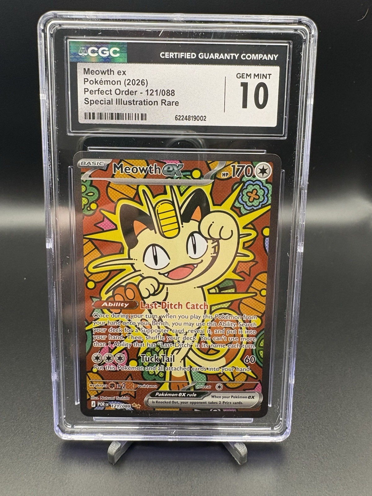 CGC 10 Meowth ex 121/088 Perfect Order Special Illustration Rare Holo EN 2026