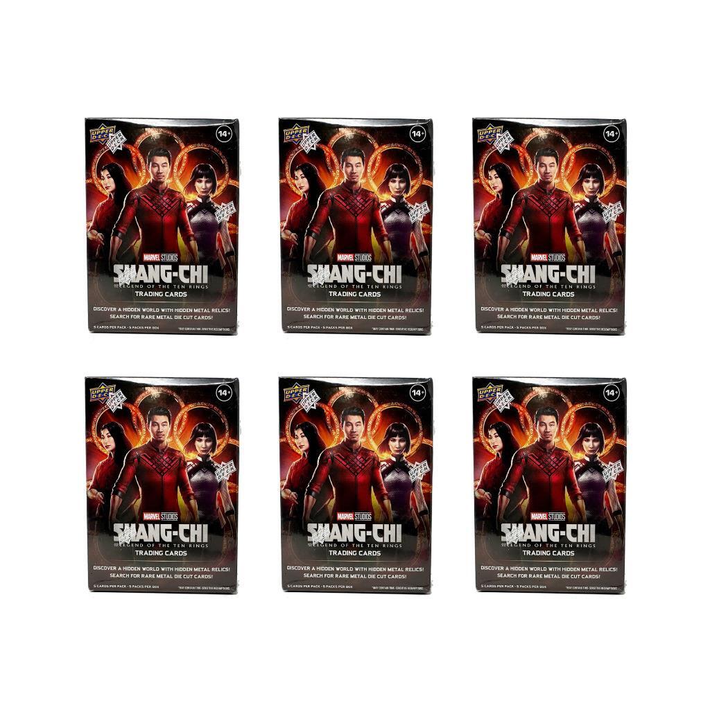 Upper Deck UD Marvel Shang-Chi Legend of the Ten Rings Lot of 6 Blaster Boxes Upper Deck UD Marvel Shang-Chi Legend of the Ten Rings Lot of 6 Blaster Boxes