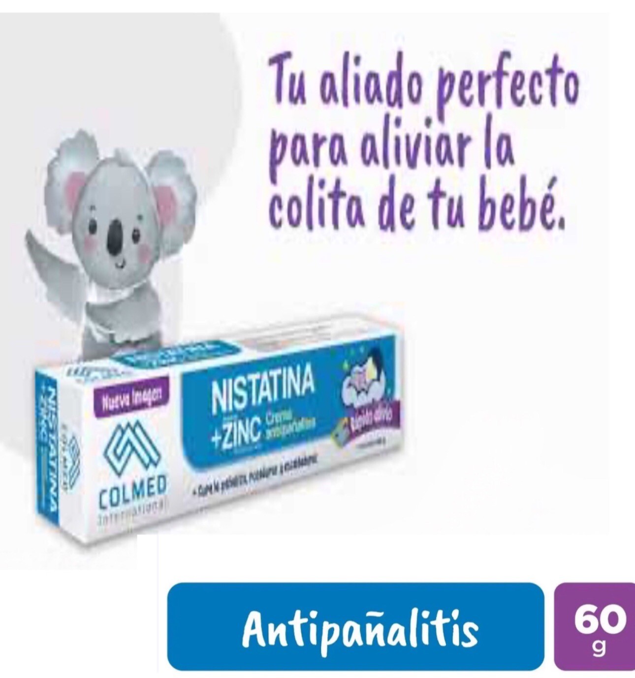 NISTATINA Diaper Rash & Ointment Healing Zinc Oxide 60gr NISTATINA Diaper Rash & Ointment Healing Zinc Oxide 60gr
