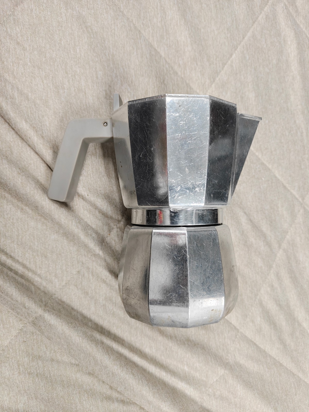 Alessi Moka Espresso Coffer Maker 6 Cup Aluminum Gray