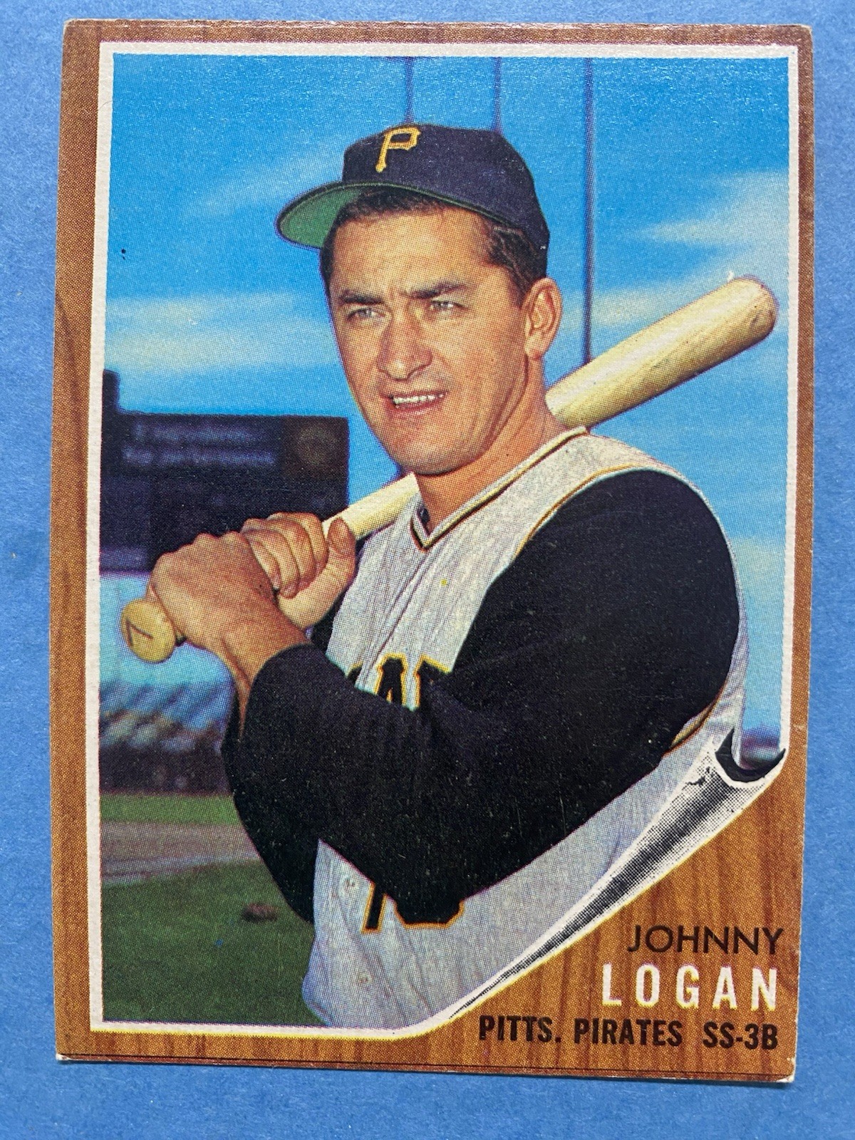 1962 Topps High #573 Johnny Logan Pittsburgh Pirates Baseball Card No Creases EX 1962 Topps High #573 Johnny Logan Pittsburgh Pirates Baseball Card No Creases EX