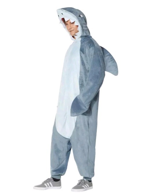 Adult Shark Jumpsuit Costume Spirit Halloween Size Large Halloween Costume