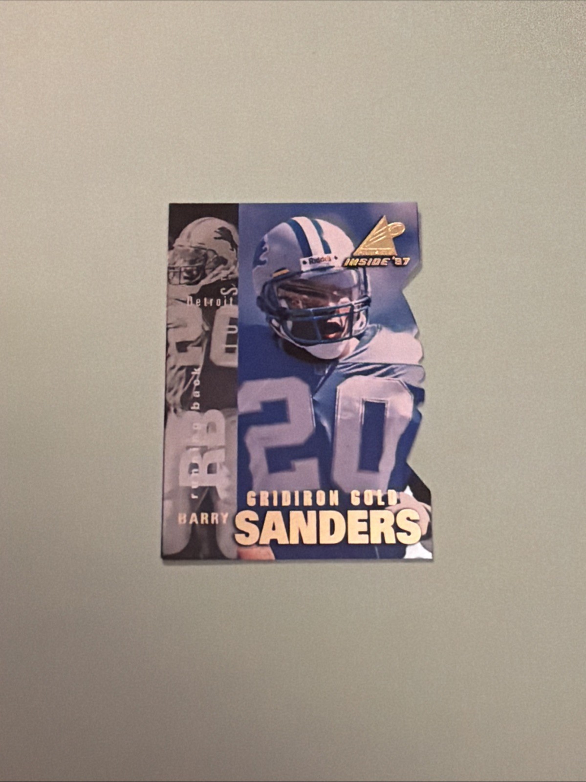 BARRY SANDERS 1997 PINNACLE INSIDE #3 GRIDIRON GOLD DIE-CUT RARE BARRY SANDERS 1997 PINNACLE INSIDE #3 GRIDIRON GOLD DIE-CUT RARE