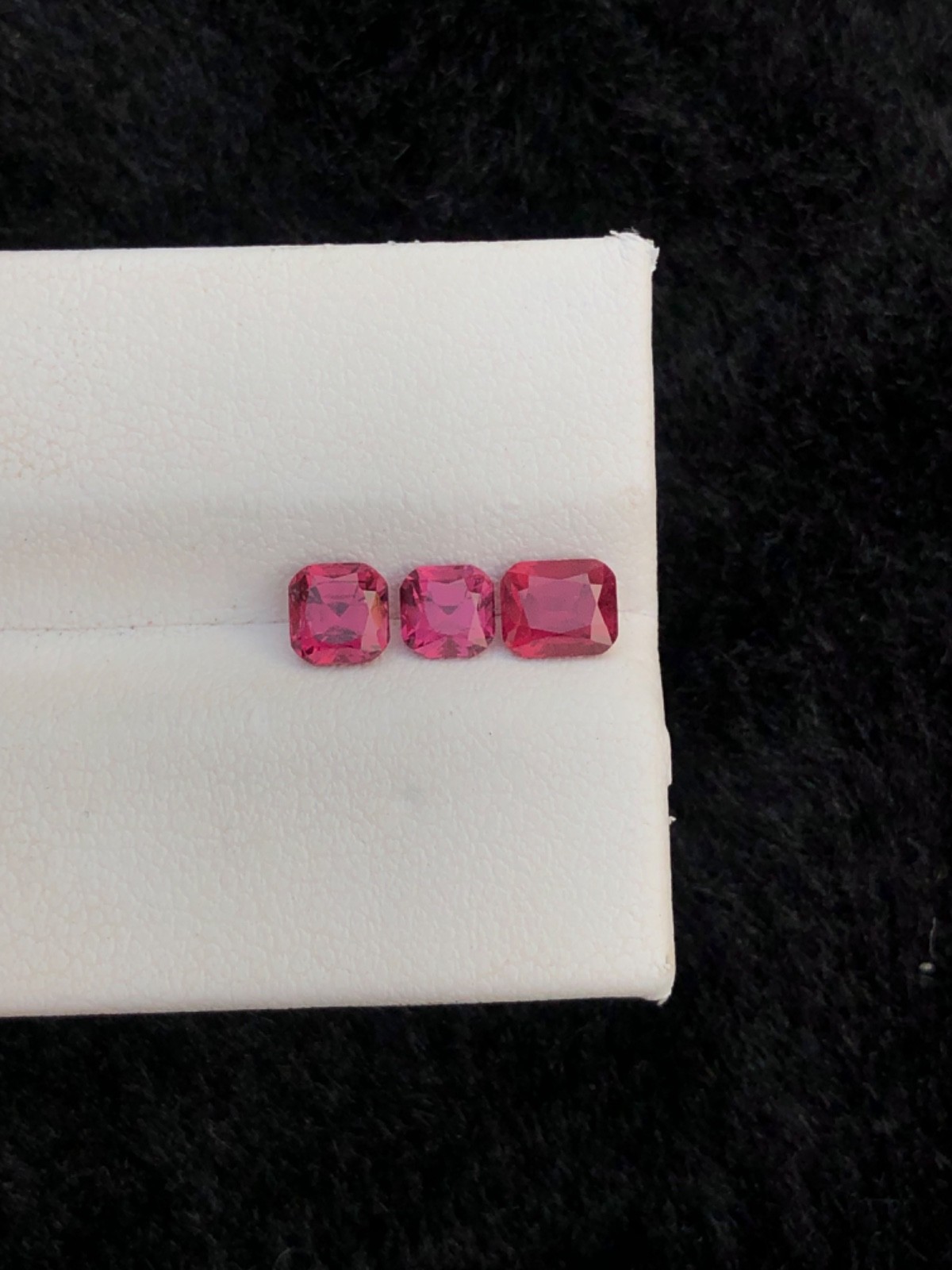 1.70 CT VS Cushion pinkish red garnet lot from Tanzania