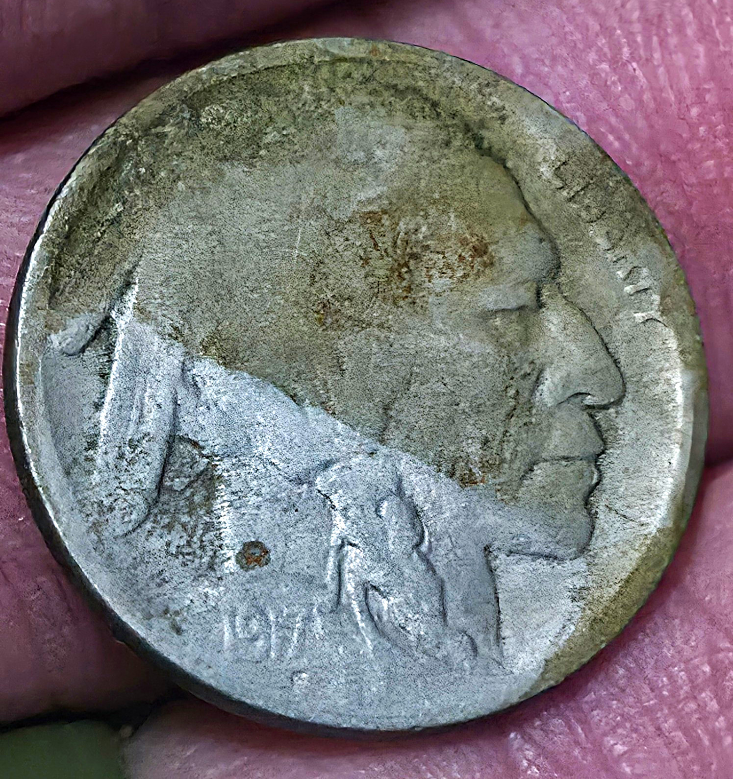 1917-D Buffalo Nickel 5C 3 and 1/2 Legs