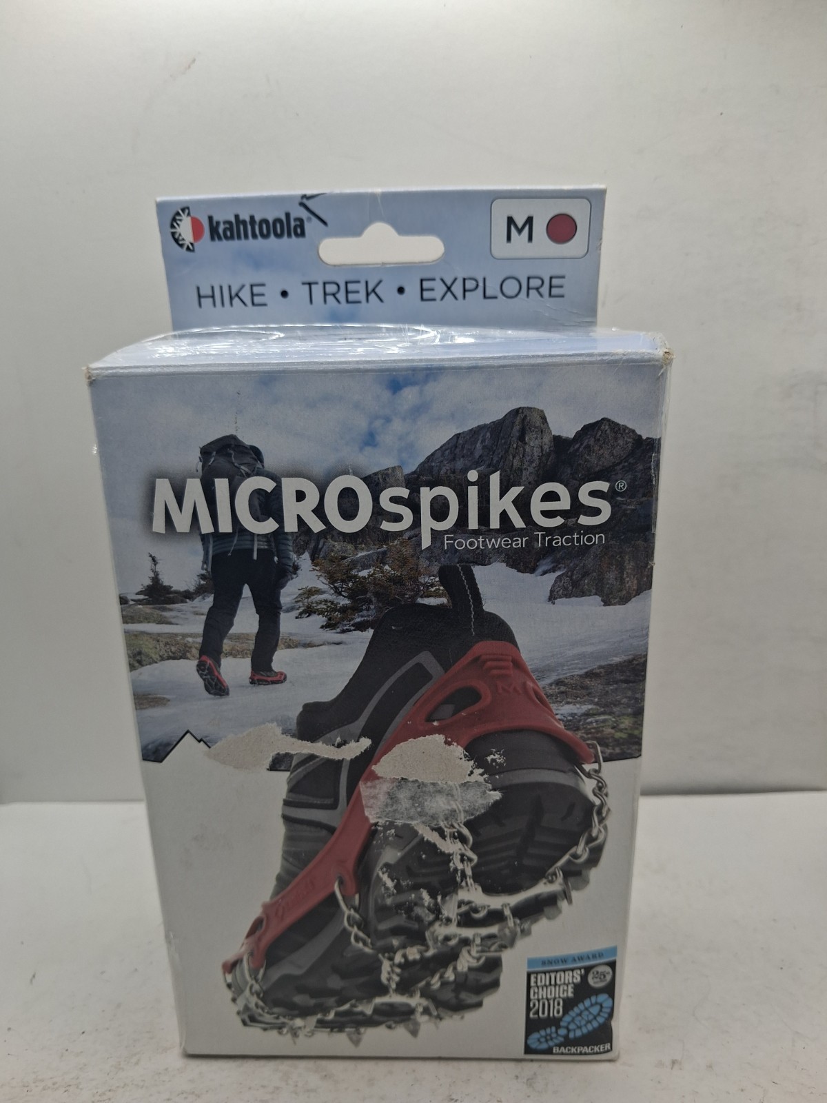 Kahtoola MICROspikes Size M Medium Red Ice Snow Hiking Traction Crampons Spikes Kahtoola MICROspikes Size M Medium Red Ice Snow Hiking Traction Crampons Spikes