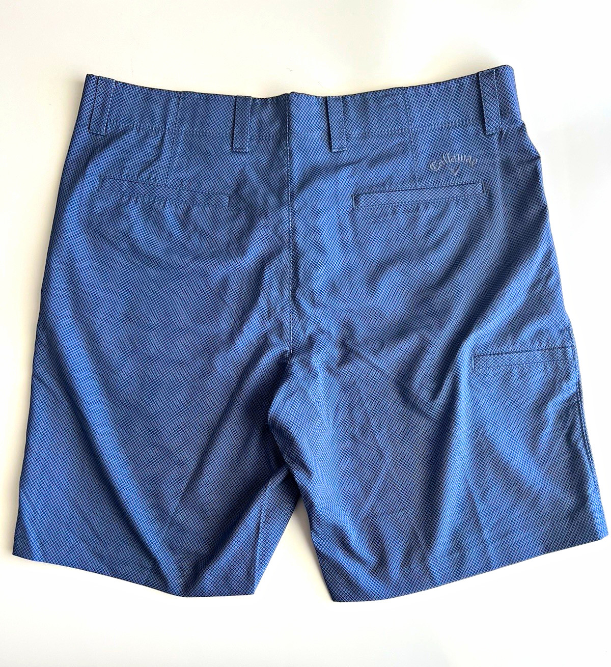 Callaway Active Waist Men’s Blue Golf Shorts 36W Flat Front Stretch Pockets Callaway Active Waist Men’s Blue Golf Shorts 36W Flat Front Stretch Pockets