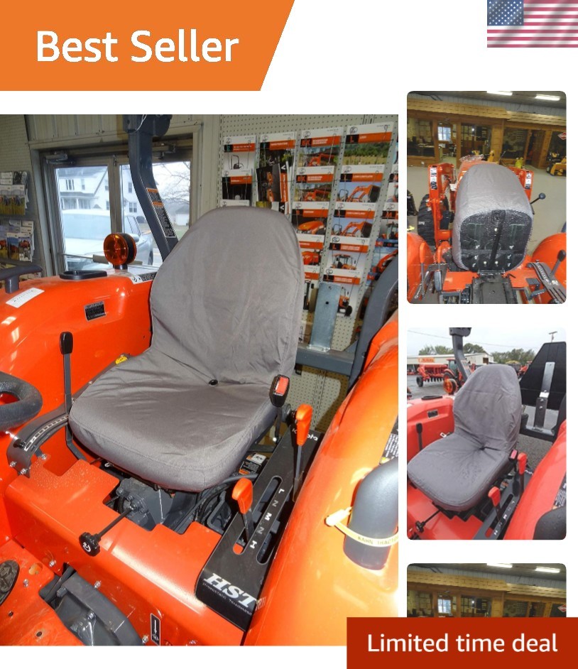 KU20 C8 Waterproof Seat Cover for Kubota Tractors - Gray Endura Camo Design KU20 C8 Waterproof Seat Cover for Kubota Tractors - Gray Endura Camo Design