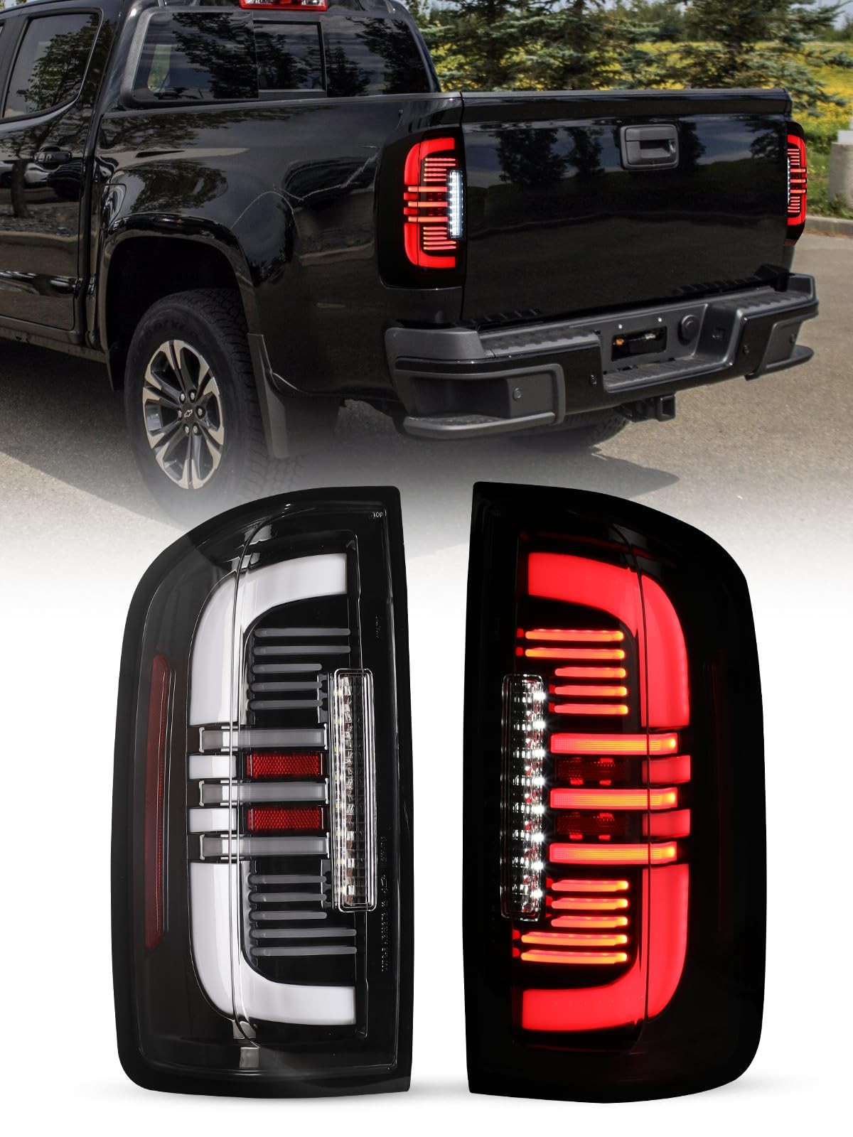 LED Tail Lights Assembly Pair for 2015-2022 Chevy Colorado