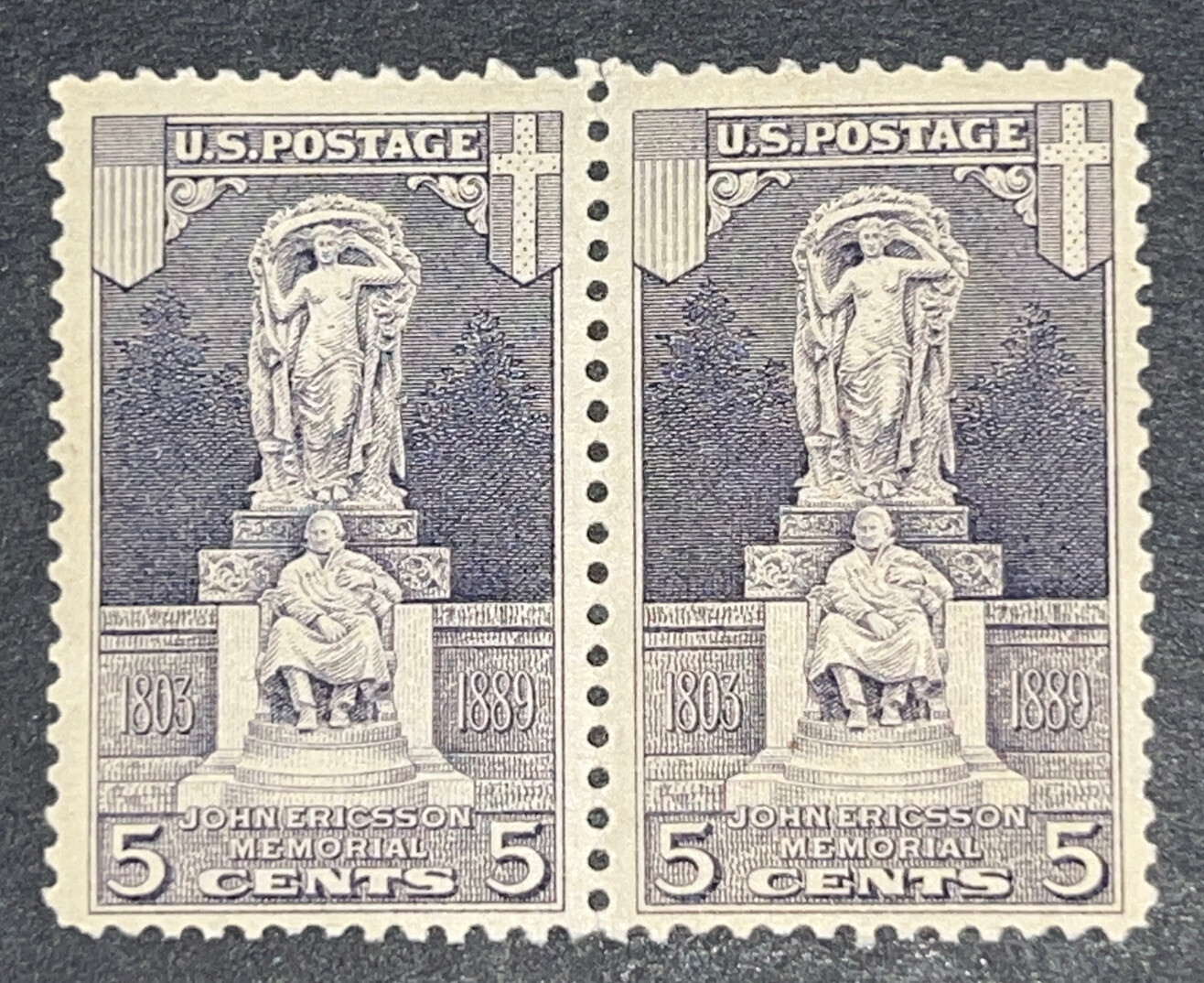 TRAVELSTAMPS:1926-27 US Stamp Scott# 628 Statue of Ericsson Mint OG NH Pair TRAVELSTAMPS:1926-27 US Stamp Scott# 628 Statue of Ericsson Mint OG NH Pair
