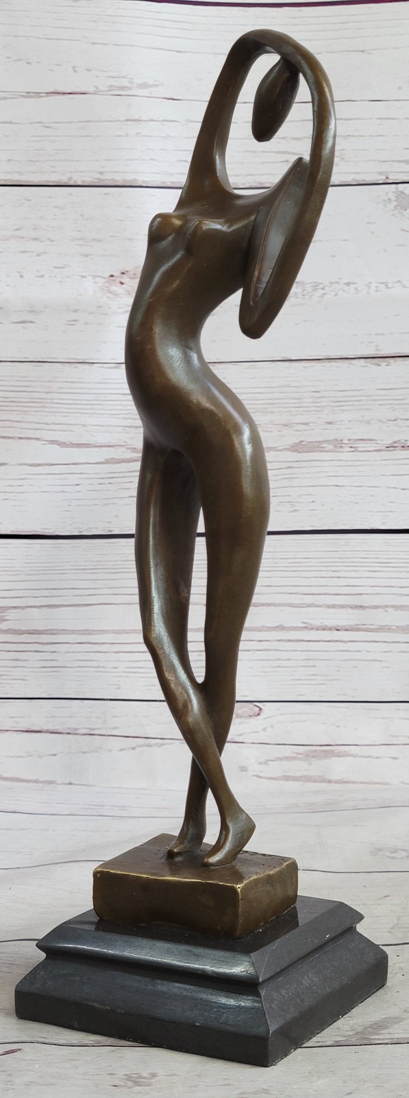 Stunning Mid Century Abstract Unique Bronze Figurine Modern Art Deco Artwork LRG