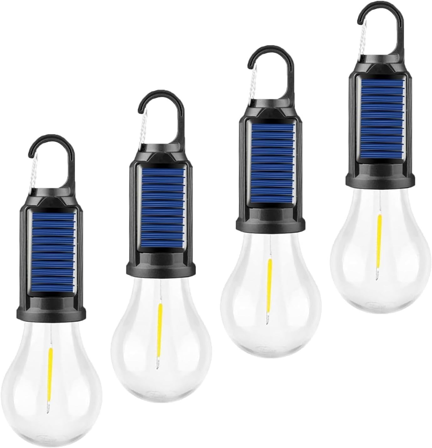 8/4/2pcs GMOX Solar Rechargeable Hanging Camp Light Bulb Waterproof Tent Lantern