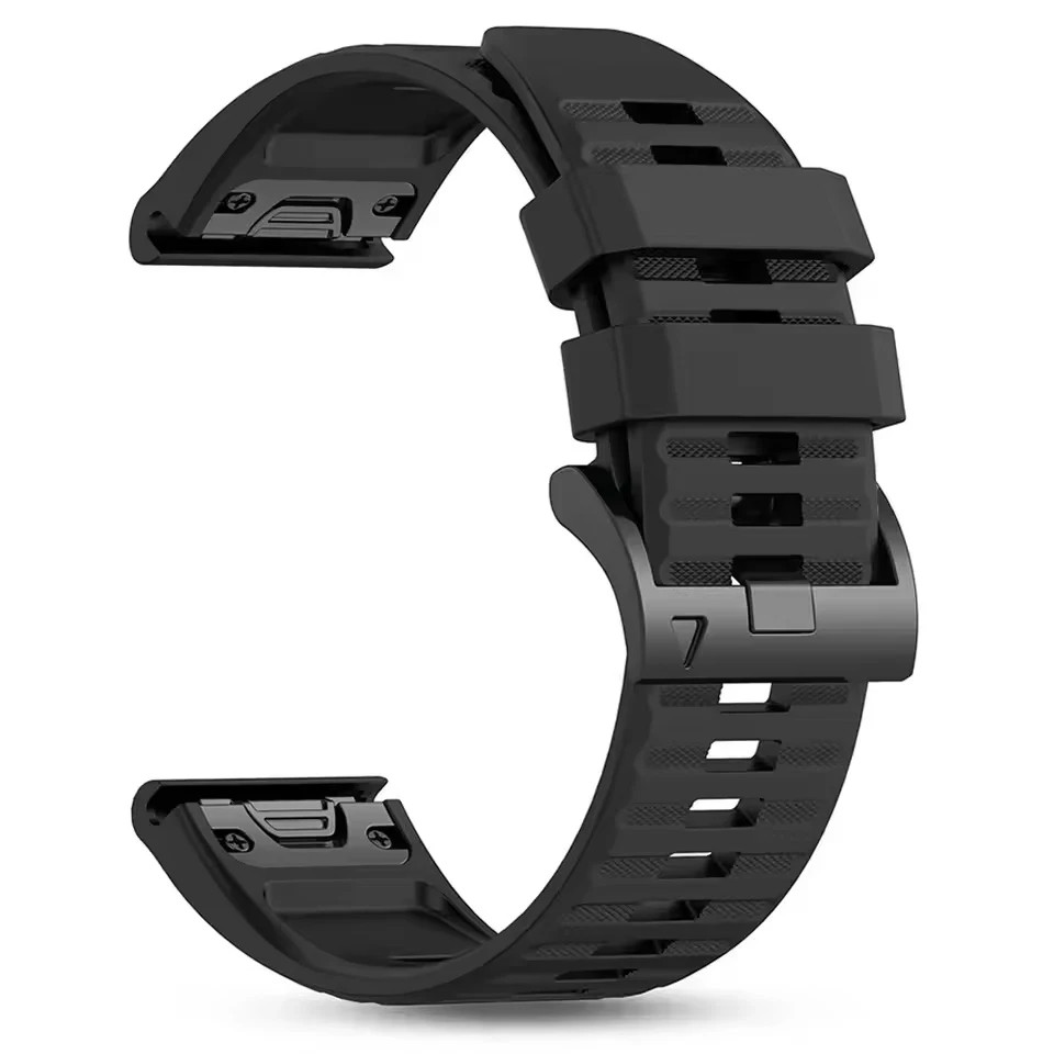 QuickFit 22/26mm Silicone Band for Garmin Fenix 5X 6X 7X 8 Pro 51mm 47mm