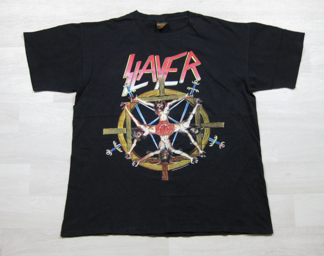Vintage 90s SLAYER Circle of Beliefs Concert Tour T Shirt (XL) Brockum 1994