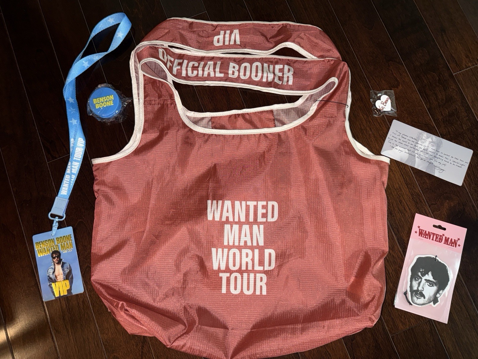 Benson Boone Wanted Man Tour 2026 VIP Exclusive Merchandise Pack NEW w/earplugs Benson Boone Wanted Man Tour 2026 VIP Exclusive Merchandise Pack NEW w/earplugs