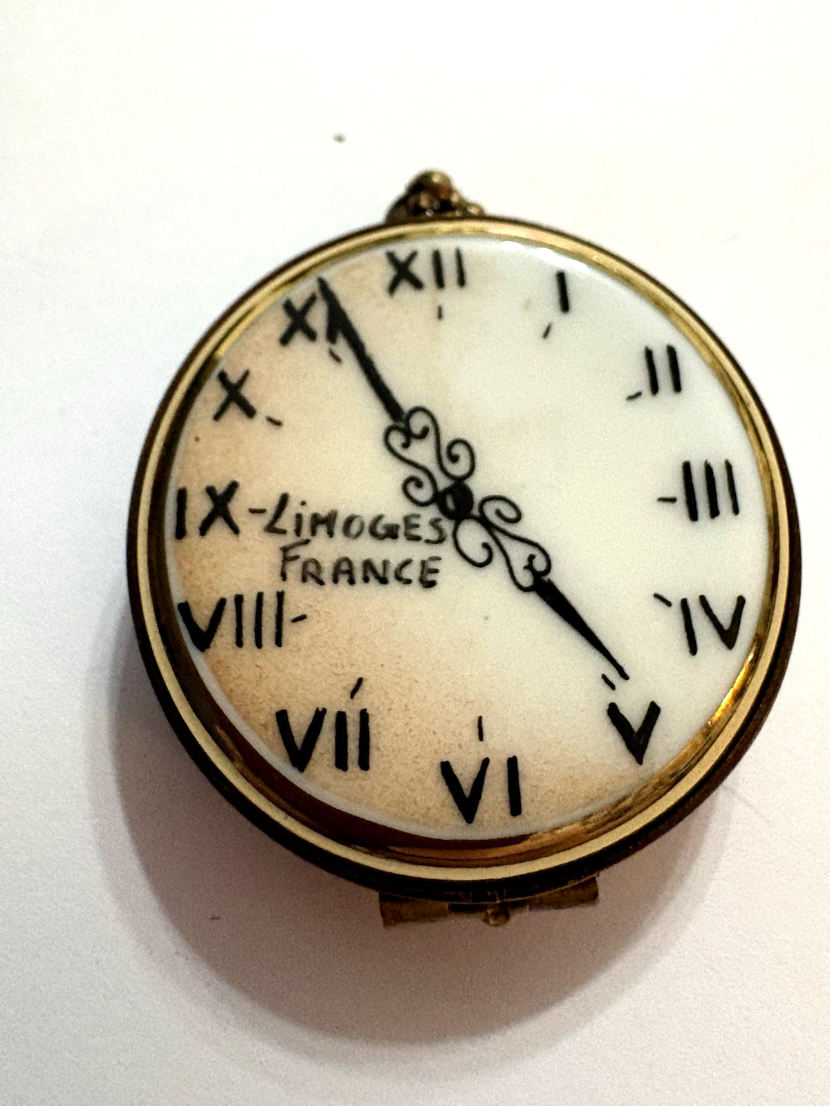 Limoges France La Gloriette Pocket Watch Trinket Box Limoges France La Gloriette Pocket Watch Trinket Box