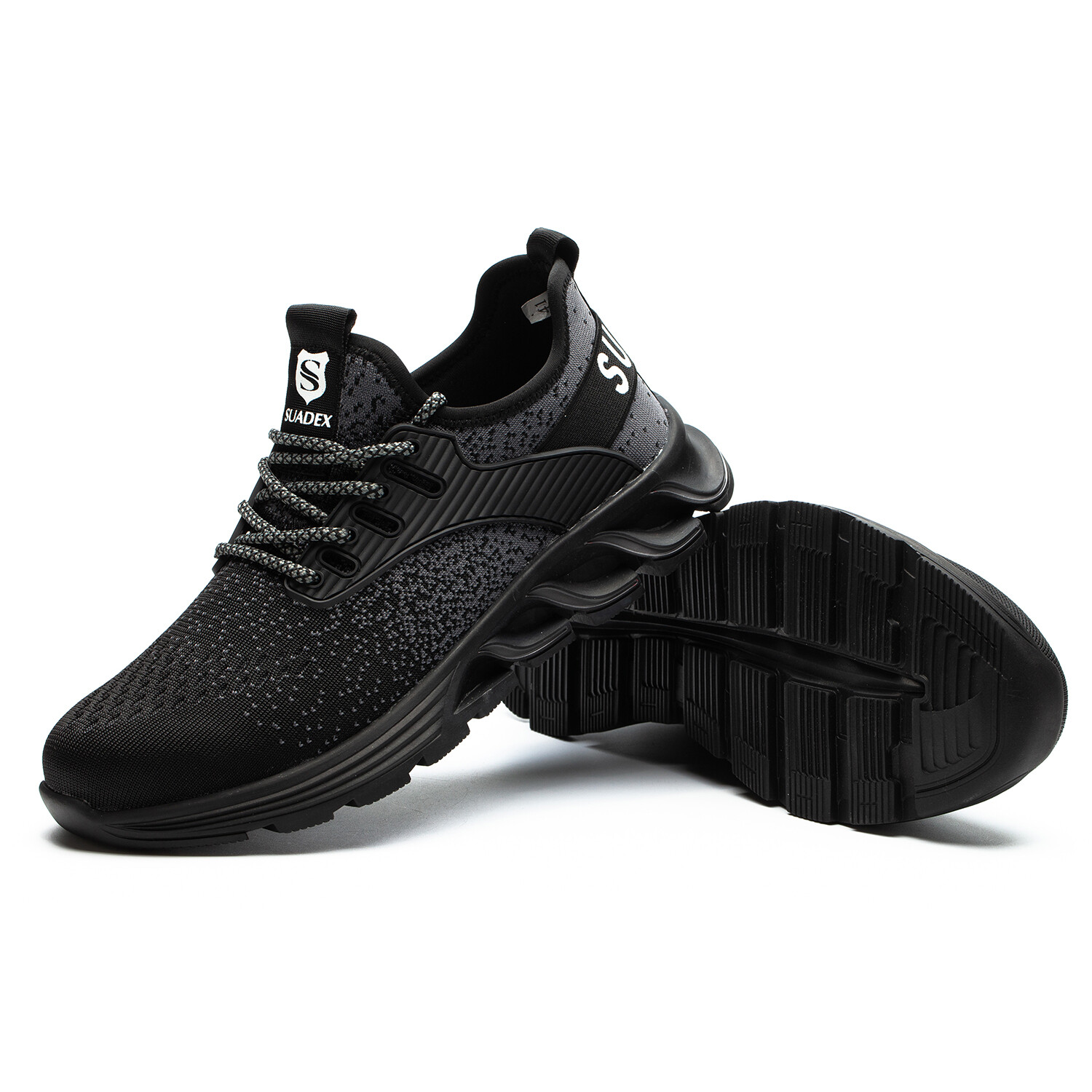 SUYSTEX Mens Work Sneaker Walking Indestructible Steel Toe Safety Shoes Hiking