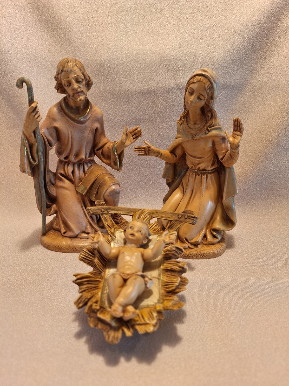 1983 Fontanini Nativity Holy Family (Joseph, Mary, Baby Jesus) 7.5\