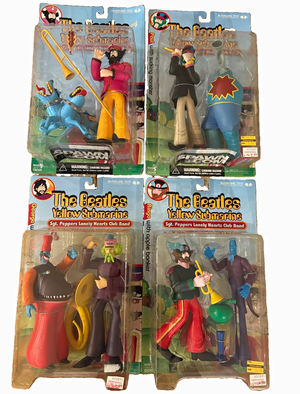2000 McFarlane Toys Beatles Yellow Submarine Sgt Peppers Complete Set 2000 McFarlane Toys Beatles Yellow Submarine Sgt Peppers Complete Set
