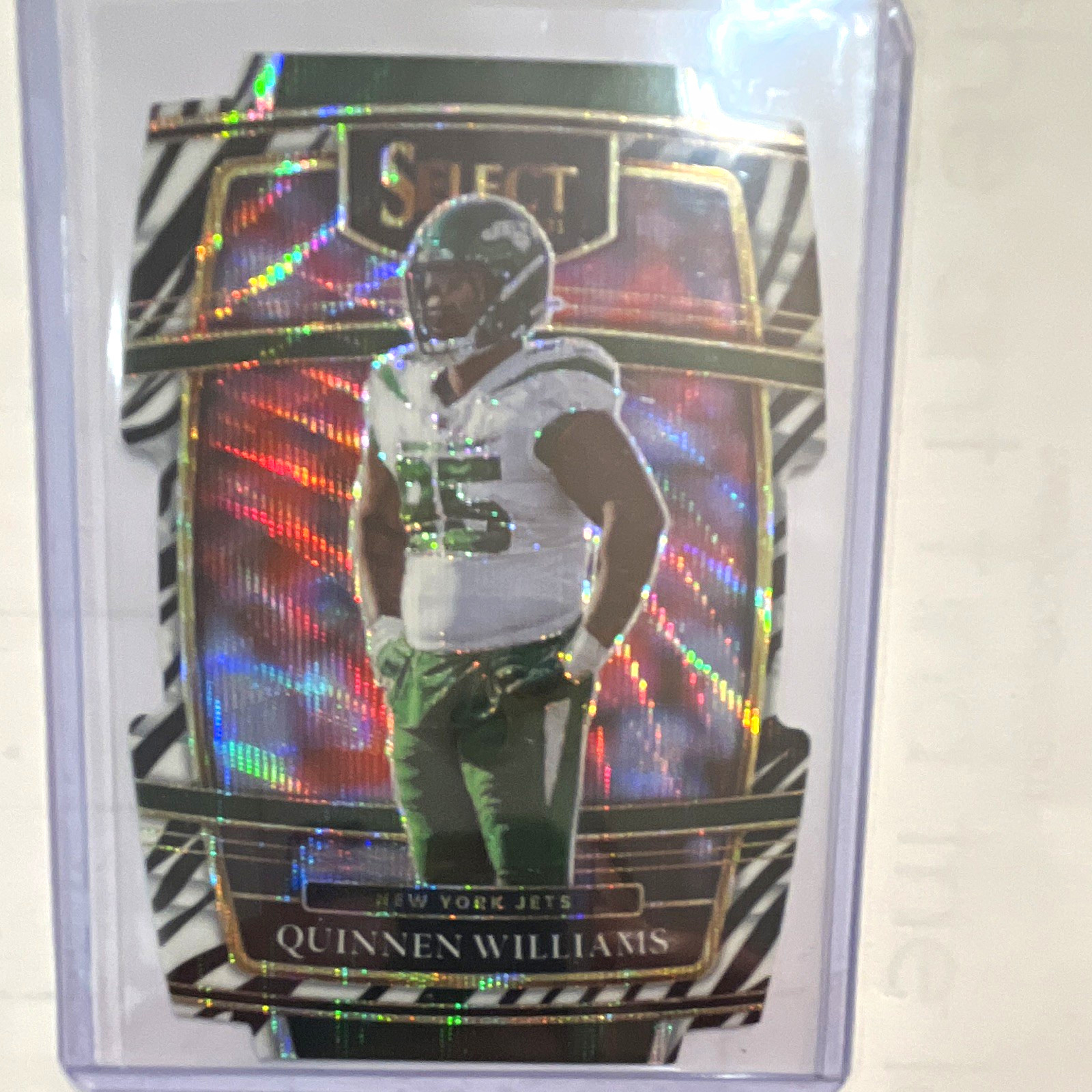 Panini 2021 Select Quinnen Williams Zebra Prizm Die-Cut Concourse #27 Jets Panini 2021 Select Quinnen Williams Zebra Prizm Die-Cut Concourse #27 Jets