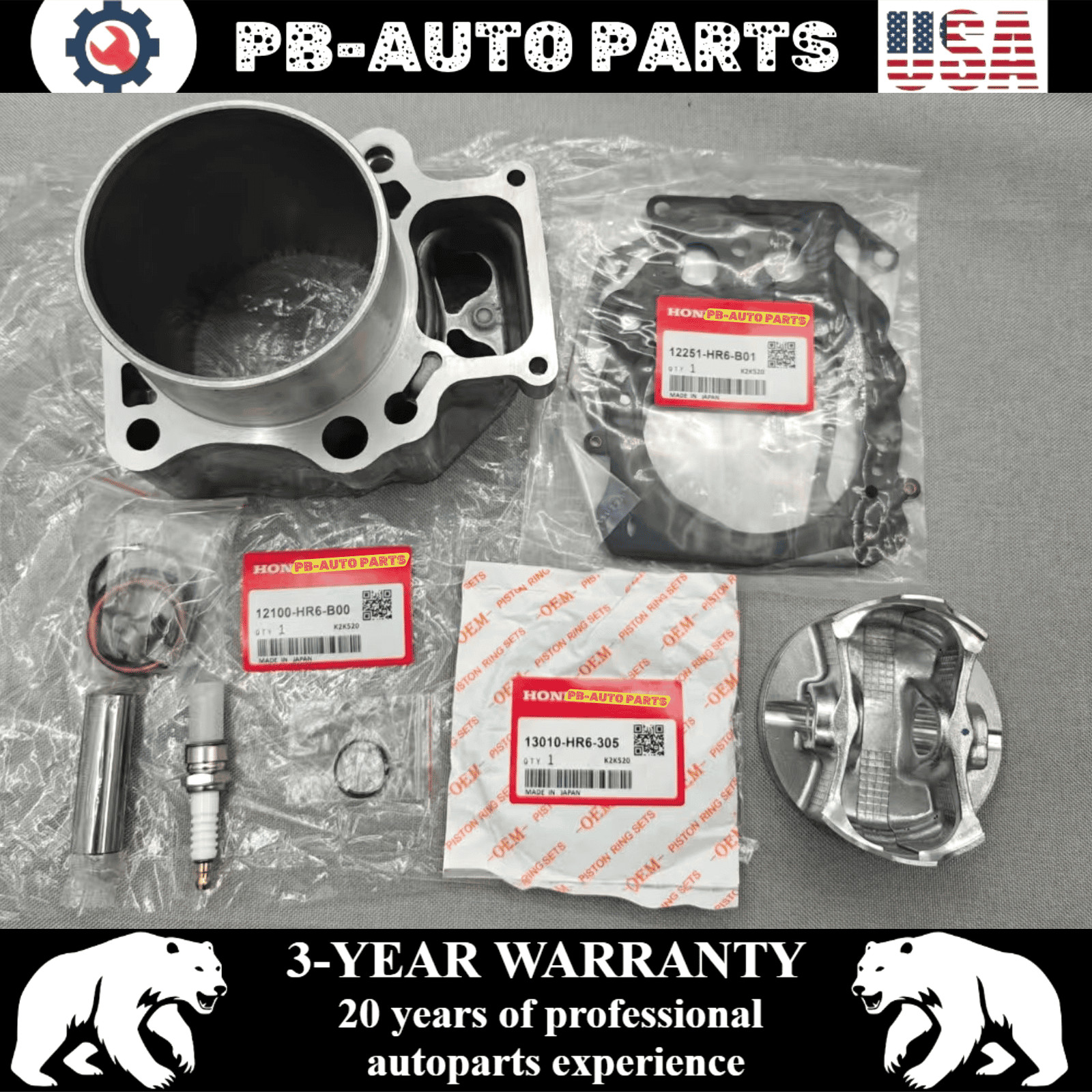 NEW OEM TOP END KIT W/ CYLINDER FOR 2000-2024 HONDA FOREMAN 500 TRX520 NEW OEM TOP END KIT W/ CYLINDER FOR 2000-2024 HONDA FOREMAN 500 TRX520