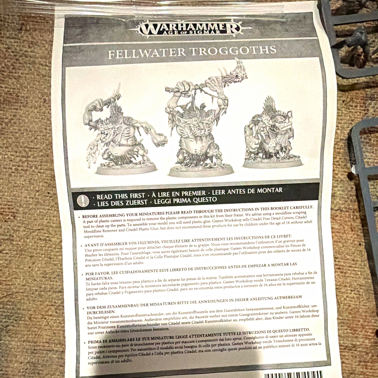 Warhammer Age of Sigmar Fellwater Troggoths Miniatures Unassembled Unpainted Warhammer Age of Sigmar Fellwater Troggoths Miniatures Unassembled Unpainted