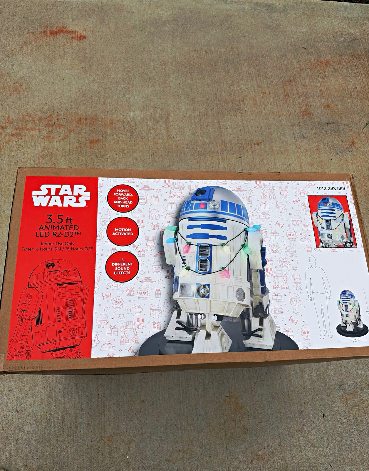 Star Wars R2-D2 3.5 ft Animated LED, Motion Activated Indoor Christmas Star Wars R2-D2 3.5 ft Animated LED, Motion Activated Indoor Christmas